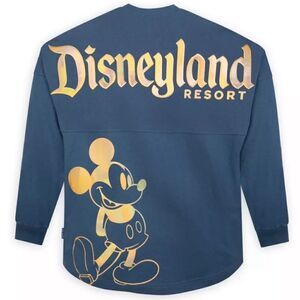 100th Anniversary Disney Spirit Jersey Long Sleeve Blue Womens XL NWT